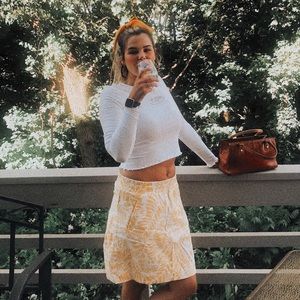 Size small skirt from Loft- Yellow and white